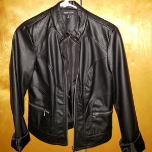 New Look Juniors Women's Medium Pleather Jacket